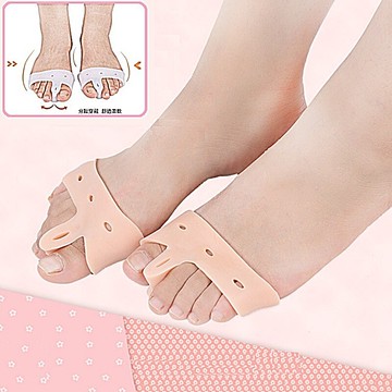 矽膠前掌墊 脚趾重疊 拇趾外翻 腳趾分離器鞋墊 (1雙入)顏色隨機)af02147