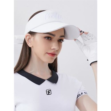 高爾夫球帽女空頂帽大帽檐遮陽帽吸汗運動防曬帽golf女裝帽子女