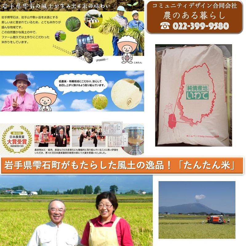 米 玄米 岩手県雫石産ひとめぼれ １０Kｇ 袋 送料無料