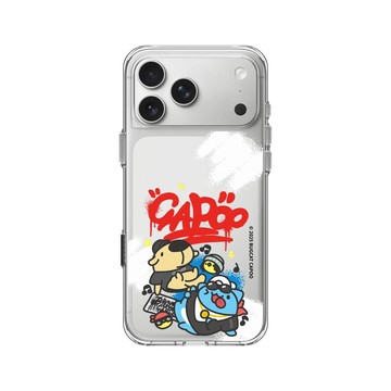 iPhone 17 Pro Max Clear Case（相機按鈕） 透明 - 貓貓蟲咖波 Bugcat Capoo - 街舞塗鴉咖波