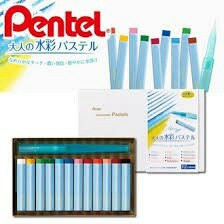 Pentel飛龍 GHW1-12 12色水溶性蠟筆 (附水筆)【APP滿額下單10%點數(單一帳號最高1500點)】8/31止