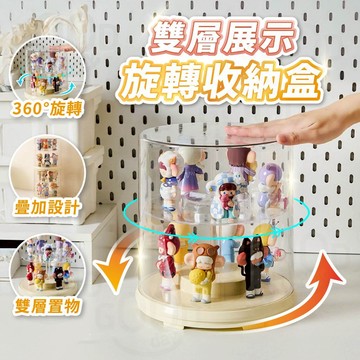 【Gooday🌟新品優惠】加大款 旋轉展示盒 拉布布展示架 旋轉收納盒 公仔展示架 labubu 公仔收納盒 公仔展示盒