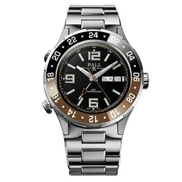 B3_ BALL波爾錶】 DG3030B-S3C-BK Roadmaster Marine GMT 氚氣燈管天文台認證機械錶/ 黑 40mm｜樂天領券現折★全館特惠中★指定刷卡回饋10%