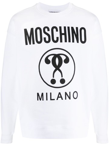 Moschino - logo print sweatshirt - men - Cotton - 50 - White