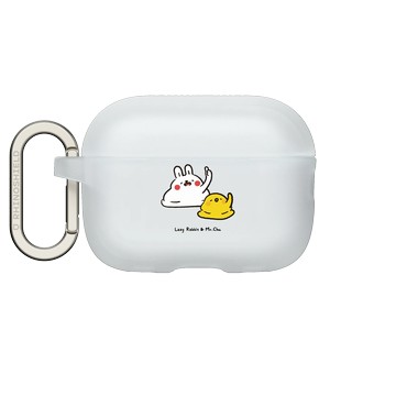 AirPods Pro 2 AirPods Case 透明 - 懶散兔與啾先生 Lazy Rabbit and Mr.Chu - 一起爛