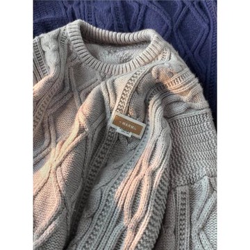 日系vintage毛衣男秋冬寬松慵懶加厚麻花針織衫潮牌復古線衣外套