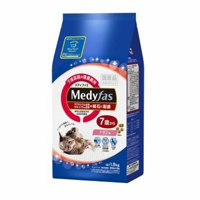ペットライン　メディファス　7歳から　チキン味１．５ｋｇ　国産　キャットフード　成猫用