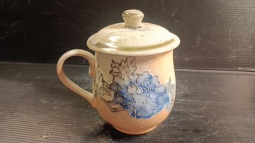 柴燒釉下彩繪蓋杯