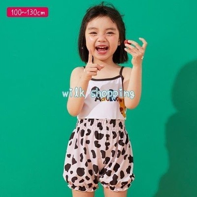 子供用水着 ワンピース おしゃれ 水着 ノースリーブ キャミソール パンツ ダルメシアン柄 こども 女の子 ワンピース水着 可愛い 動きやすい インスタ映え 一体型 通販 Lineポイント最大get Lineショッピング