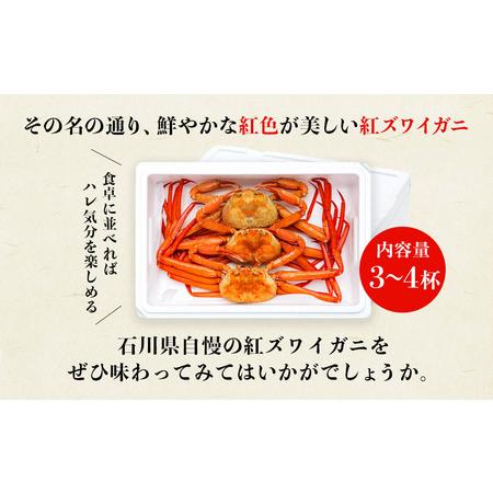 ふるさと納税 金沢港より直送！ボイル紅ズワイガニ3〜4杯セット 石川県 金沢 ズワイガニ 蟹 カニ ズワイガニ 蟹 カニ ズワイガニ 蟹 .. 石川県金沢市