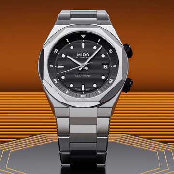 MIDO 美度 Multifort 8 Two Crowns 機械錶 男錶 手錶-40mm黑 M0475071105100