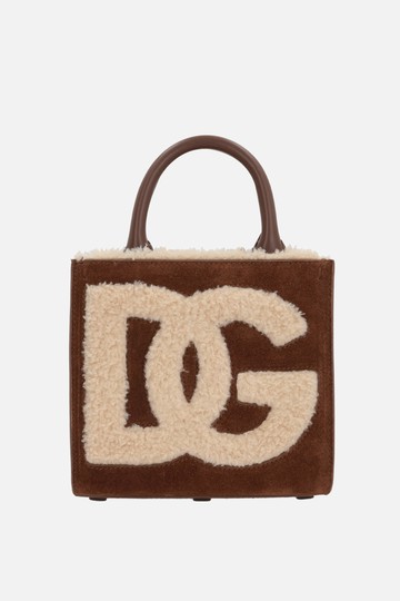 DOLCE & GABBANA DG Logo suede tote bag Woman