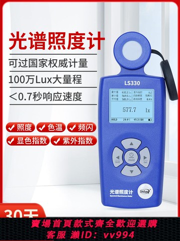 【買它！儀表儀器】光譜照度計測光儀植物照度測試儀高精度色溫測試儀數字流明測試儀