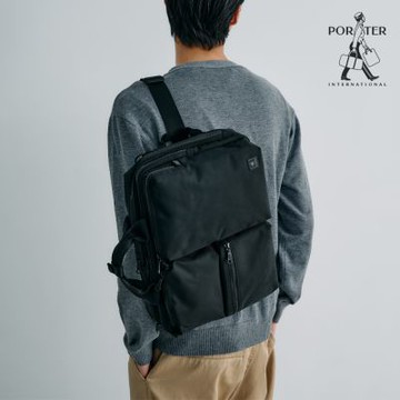PORTER INTERNATIONAL - 高效有序NOMAD雙層三用公事包 _黑