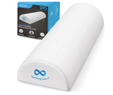 [3美國直購] Everlasting Comfort Bolster Pillow for Legs and Back - Pure Memory Foam Half Moon Sleeping Pillow
