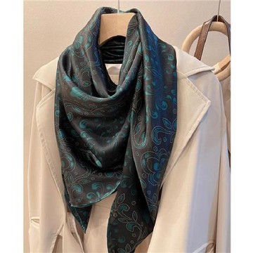 【巴黎精品】真絲絲巾蠶絲領巾-貴氣寶石花方巾女絲巾2色a1af6