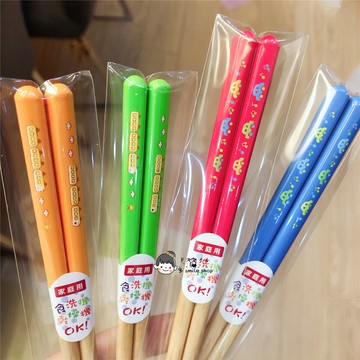 制進口可愛小汽車電車大童小童兒童實木筷子洗碗機可用