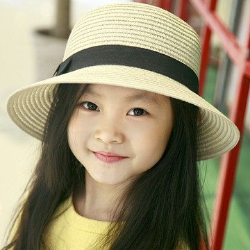 男女童草帽親子款遮陽帽女士草編沙灘帽子中小兒童涼帽太陽帽海邊