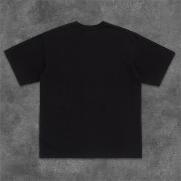 西海棧道短袖t恤衫趣味搞怪月亮恐龍印花重磅純棉圓領半袖上衣tee