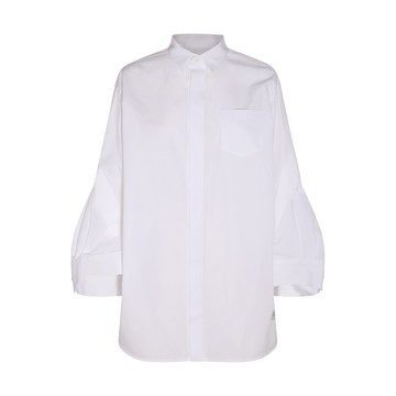 Sacai - Off White Cotton Shirt Dress