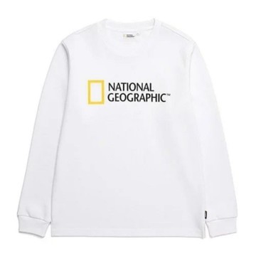 NATIONAL GEOGRAPHIC  男女 長袖大學T 白-N203UTS020010