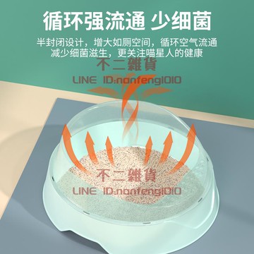 貓砂盆 半封閉開放式防帶砂外濺屎盆 貓沙盆用品貓廁所【不二雜貨】