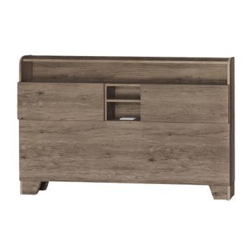 文創集 美樂達5尺雙人插座可收納床頭片(六色可選)-153x10x102cm免組