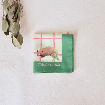 蒲公英與熊熊格子手帕