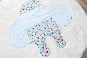 滑翔翼包巾-動物12-紗vs藍色熊熊  包巾 彌月 收涎 嬰兒 新生兒