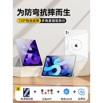 適用蘋果iPad平板保護殼帶筆槽Pro/10.9/11/12.9/13寸Mini/4/5/6/7/Air旋轉保護套10/11代20/18/21/22/24全包