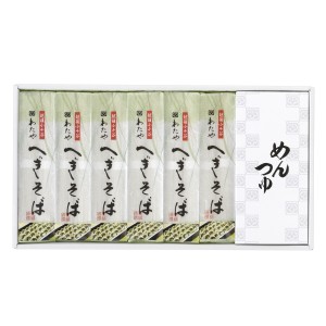 新潟名物 越後わたや 乾麺セット へぎそば 200g×6袋 つゆ付 K-6T 