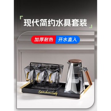 玻璃杯家用耐高溫泡茶杯辦公室高顏值喝水杯子套裝高硼硅杯具茶具