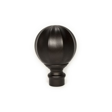 特力屋 金屬窗簾桿球型飾頭 霧黑色 2入