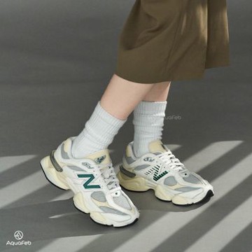 New Balance NB 9060 男鞋 女鞋 白綠色 運動 D楦 Y2K 仿舊 皮革 復古 休閒鞋 U9060ESE