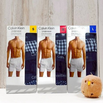 COSTCO 好市多 Calvin Klein 男純棉平口褲3入組 100%純棉 平口褲 內褲 四角褲 男生內褲 親膚
