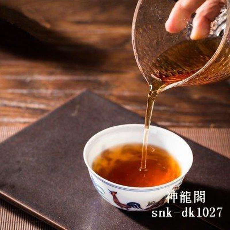 鶏デザイン 景徳鎮 大明成化 闘彩茶杯 主人杯 単杯 手絵陶磁器 工夫