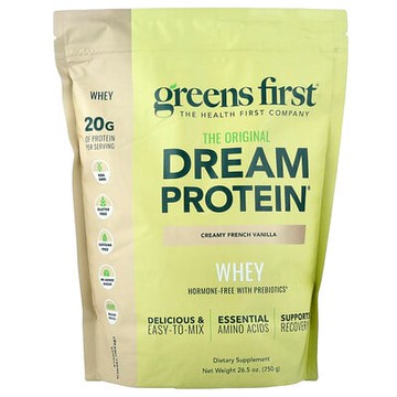 Greens First, Dream Protein™ 乳清，濃醇法國香草味，26.5 盎司（750 克）