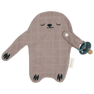 FABELAB APS 安撫巾 (有機棉)  無奶嘴  灰樹懶  1條