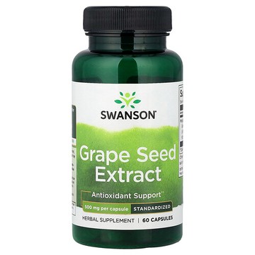 Swanson Vitamins, 葡萄籽提取物，標準化，500 毫克，60 粒膠囊