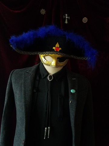 黑瑪瑙保羅領帶領結西部牛仔bolo tie