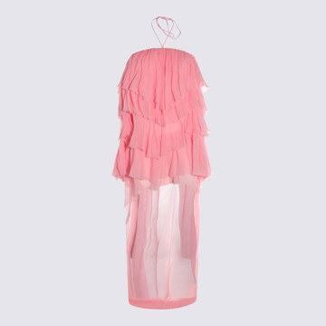 Blumarine Pink Silk Dress
