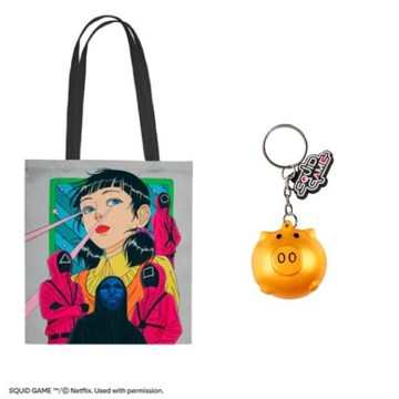 魷魚遊戲手提袋 & 金豬錢罌鑰匙扣