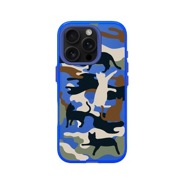 iPhone 16 Pro Clear 激光藍 - Camouflage / 迷彩 - 喵迷彩-黑