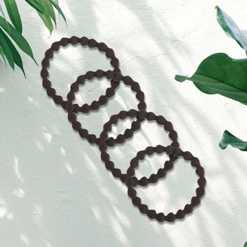 Bijoux C.豆豆髮束4入咖