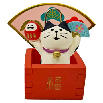 Concombre Decole 福氣招財貓咪組 福氣UP小貓 Set 玩具裝飾桌面潮玩擺件禮物  1組