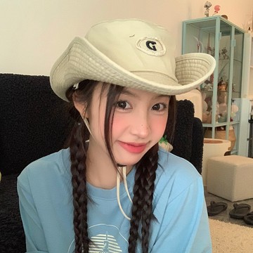 熱賣爆款新款純棉水洗做舊西部字母牛仔帽女夏抽繩大簷遮陽防曬戶外登山帽-L1001 CTGU