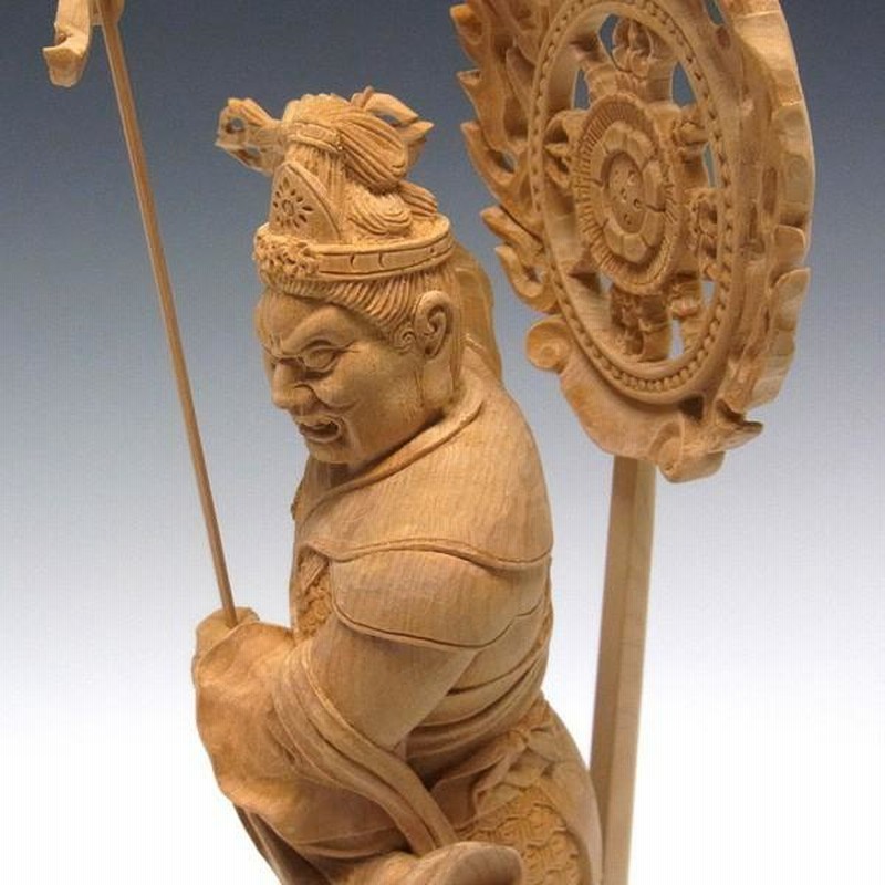 増長天 高さ34cm 榧製 木彫り 仏像 | LINEブランドカタログ