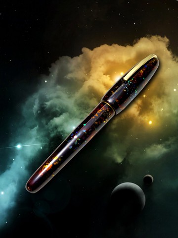 3952老山羊-天然漆筆 葛瑪蘭 流金歲月(全) 原銅 雙色鋼尖鋼筆