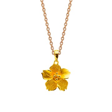 Jove gold JoveGold漾金飾 花的想念黃金墜子 送項鍊
