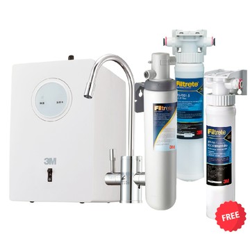 【3M】HEAT1000櫥下型熱飲機【雙溫三道式淨水組｜贈吊架、3M樹脂軟水系統組及全台安裝服務】【3M授權經銷】